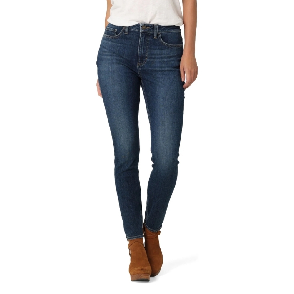 Lee Women's Size 10 Petite High Rise Skinny Jean Medium Indigo